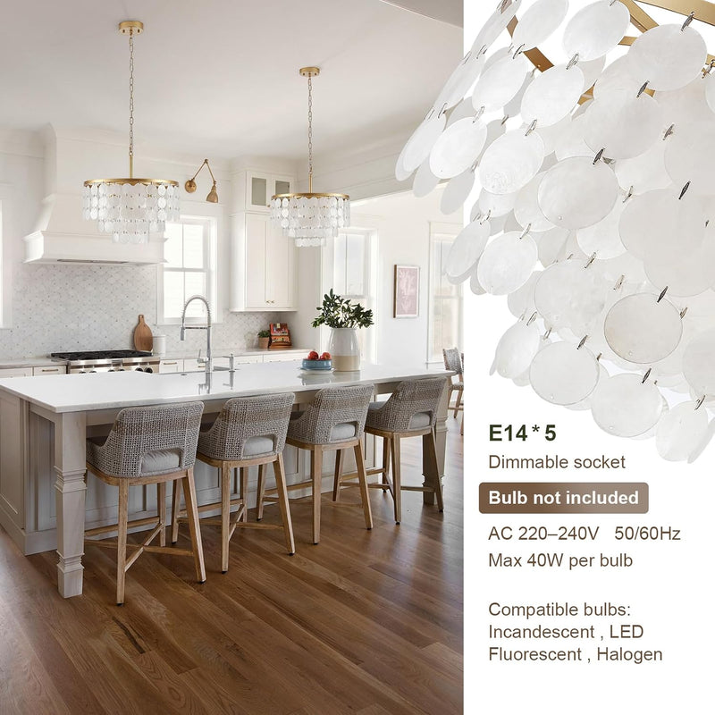 Floral Crystal Ceiling Light 3-Light Chandelier