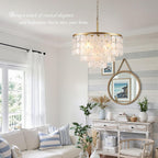 Floral Crystal Ceiling Light 3-Light Chandelier
