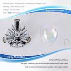 Floral Crystal Ceiling Light 3-Light Chandelier