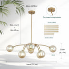 Floral Crystal Ceiling Light 3-Light Chandelier