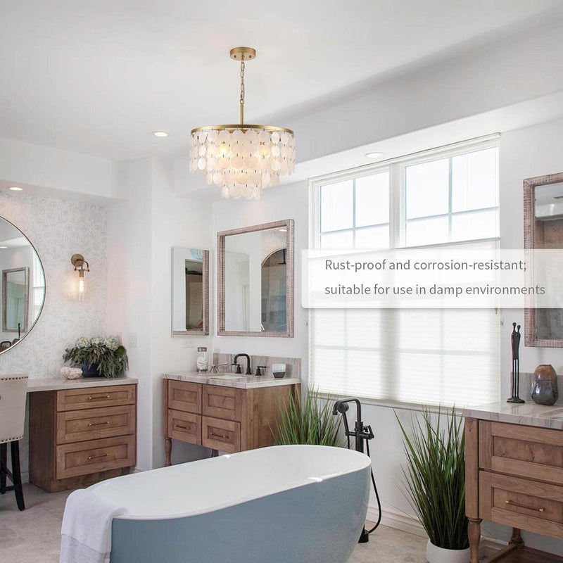 Floral Crystal Ceiling Light 3-Light Chandelier
