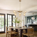 Floral Crystal Ceiling Light 3-Light Chandelier