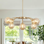 Floral Crystal Ceiling Light 3-Light Chandelier