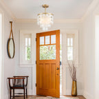 Floral Crystal Ceiling Light 3-Light Chandelier