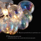Floral Crystal Ceiling Light 3-Light Chandelier