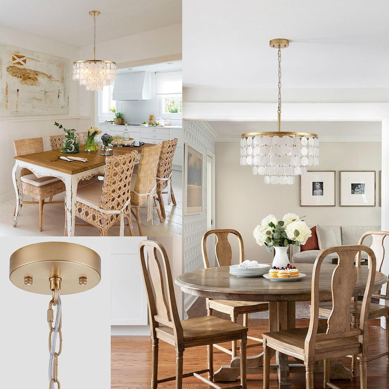 Floral Crystal Ceiling Light 3-Light Chandelier