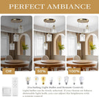 Glass Ceiling Pendant Light Modern 3-Light Chrome Chandelier