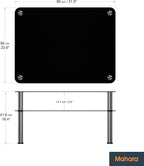 Glass Coffee Table Slimline Side with Shelf