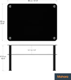 Glass Coffee Table Slimline Side with Shelf