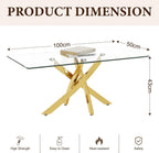 Glass Coffee Table with Chrome Legs for Living
