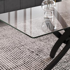Glass Coffee Table with Metal Legs Modern Simple