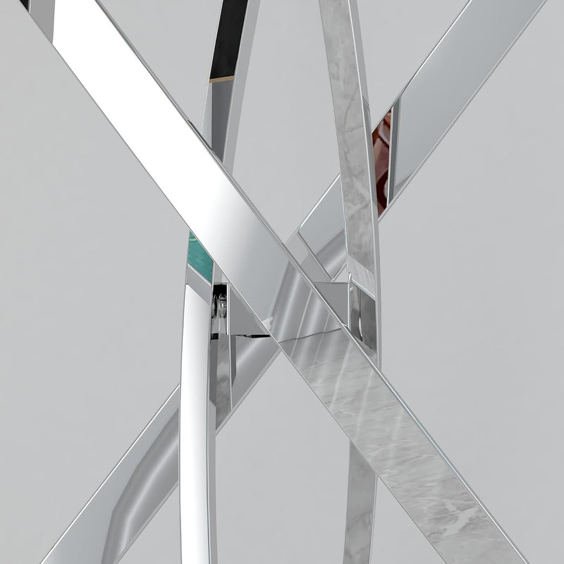 Glass Console Table Modern Contemporary Style Hallway