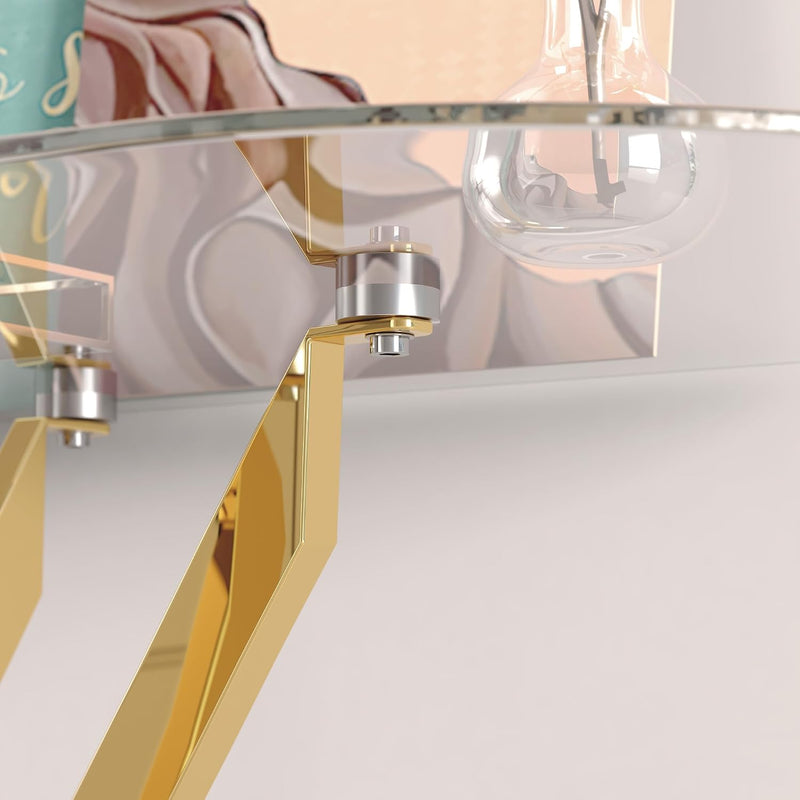 Glass Console Table Modern Contemporary Style Hallway
