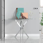 Glass Console Table Modern Contemporary Style Hallway