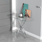 Glass Console Table Modern Contemporary Style Hallway