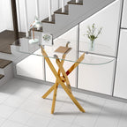 Glass Console Table Modern Contemporary Style Hallway