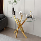 Glass Console Table Modern Contemporary Style Hallway