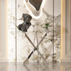 Glass Console Table Modern Contemporary Style Hallway