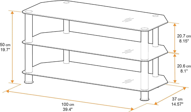Glass Corner TV Stand Unit