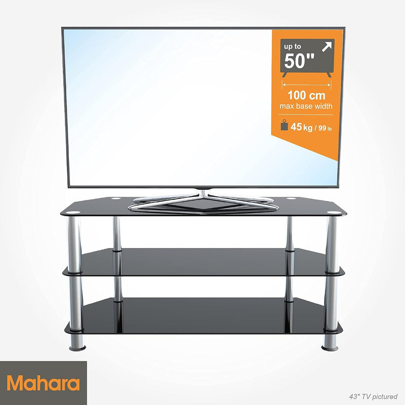 Glass Corner TV Stand Unit