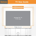 Glass Corner TV Stand Universal Clear Unit 80CM