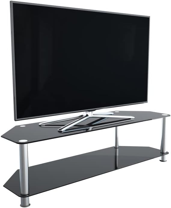 Glass Corner TV Stand Universal Unit