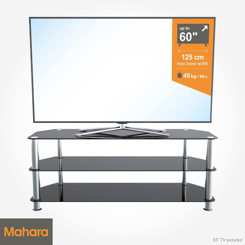 Glass Corner TV Stand Universal Unit