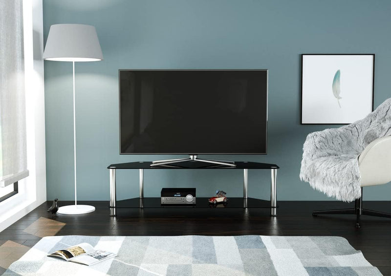 Glass Corner TV Stand Universal Unit