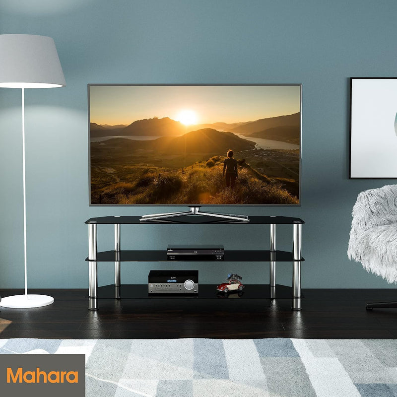 Glass Corner TV Stand Universal Unit