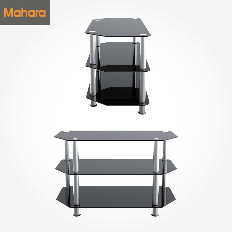 Glass Corner TV Stand Universal Unit 100CM Wide