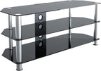 Glass Corner TV Stand Universal Unit 114CM Wide