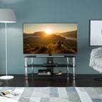 Glass Corner TV Stand Universal Unit 114CM Wide
