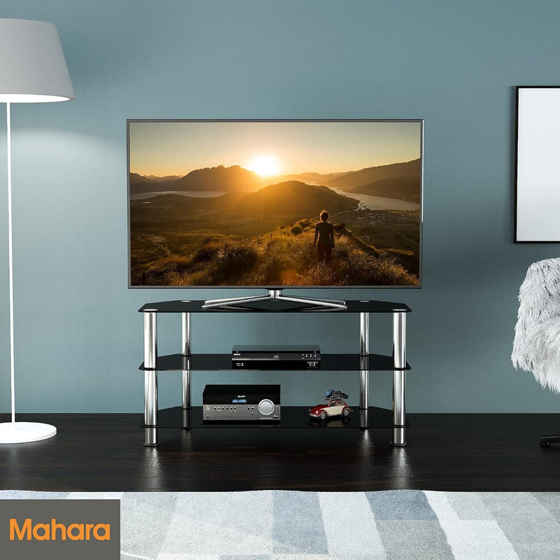 Glass Corner TV Stand Universal Unit