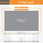 Glass Corner TV Stand with Cable Management Floor