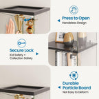 Glass Display Cabinet with RGB Lights 3-Tier