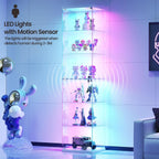 Glass Display Cabinet with RGB Lights 3-Tier