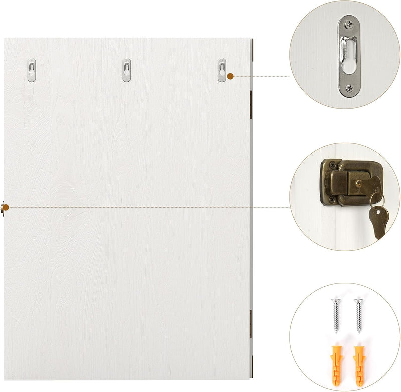 Glass Display Case Lockable 72 Slots Wooden Cabinet