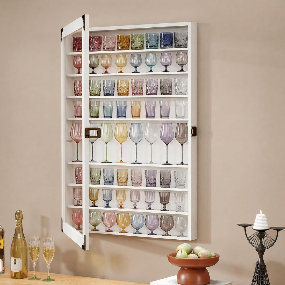 Glass Display Cabinet with Acrylic Door Pine Wood