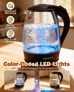 Glass Electric Kettle with Illumination 2200W Fast Boil