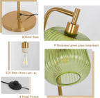 Glass Floor Lamp for Living Room Modern Ribbed