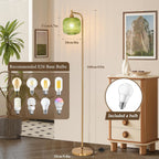 Glass Floor Lamp for Living Room Modern Ribbed