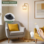 Glass Floor Lamp for Living Room Modern Ribbed