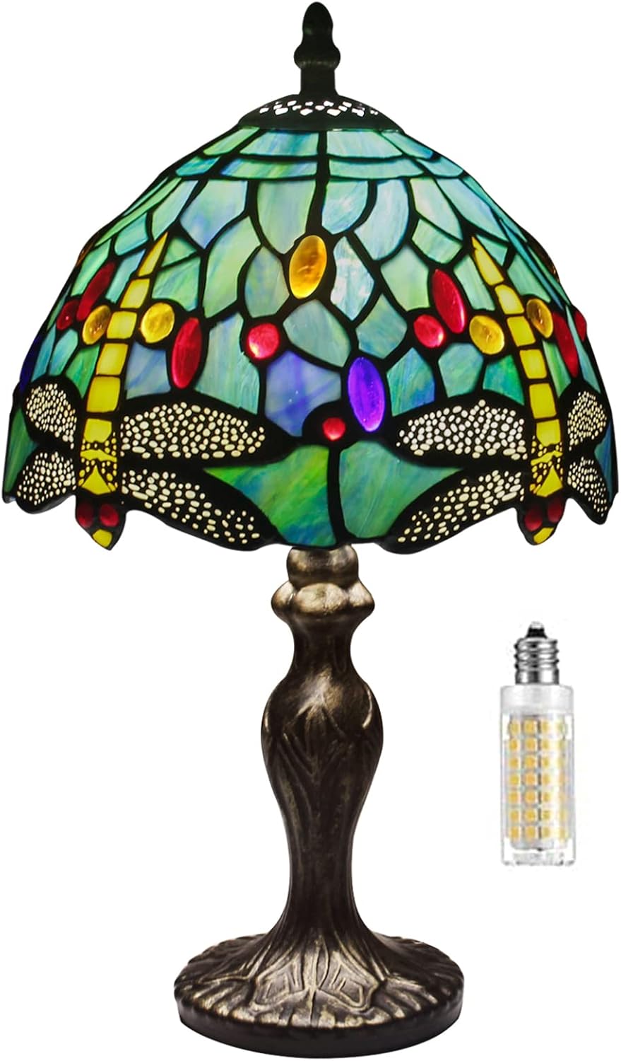 Glass Lamp Table Crystal Bead Style Light Handmade