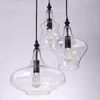 Glass Pendant Chandelier for Dining Room Hanging Modern