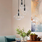 Glass Pendant Chandelier for Dining Room Hanging Modern