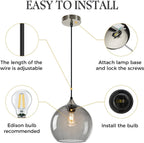 Glass Pendant Light for Kitchen Island Includes Extra