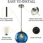Glass Pendant Light for Kitchen Island Includes Extra