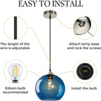 Glass Pendant Light for Kitchen Island Includes Extra