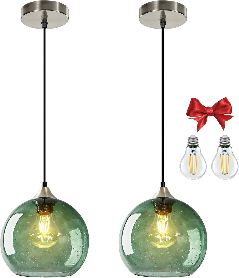 Glass Pendant Light for Kitchen Island Includes Extra