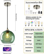 Glass Pendant Light for Kitchen Island Includes Extra